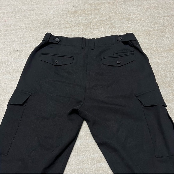 Club Monaco Unisex Cargo Pants Black Polyester and Wool Blend Size 32X26 - Picture 5 of 8